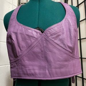 Lavender vintage Wilson’s leather halter top